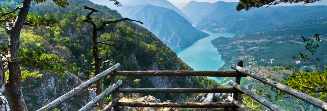 View of Tara mountain and the Drina River from up high